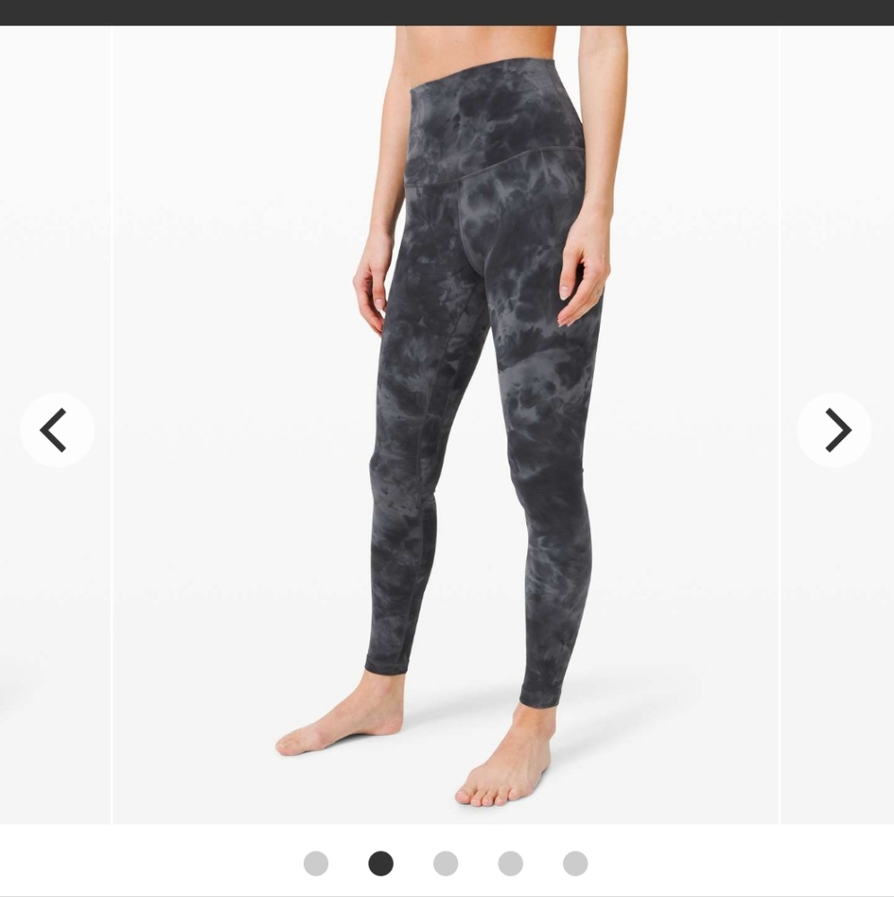 Lululemon Align Super High Rise Pant 28" Diamond Dye Pitch Grey Graphite, Size 4